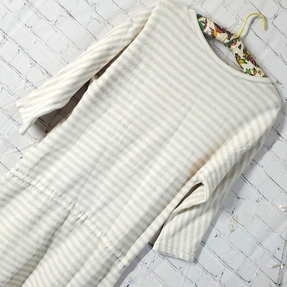 2012 Y2K Victoria's Secret Neutral Tone Striped Knit Sweater Dress Womens Sz M - Picture 12 of 16